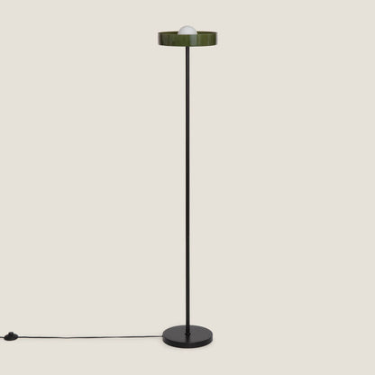 Elvaro staande lamp metaal glas groen
