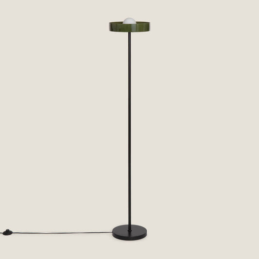 Elvaro staande lamp metaal glas groen