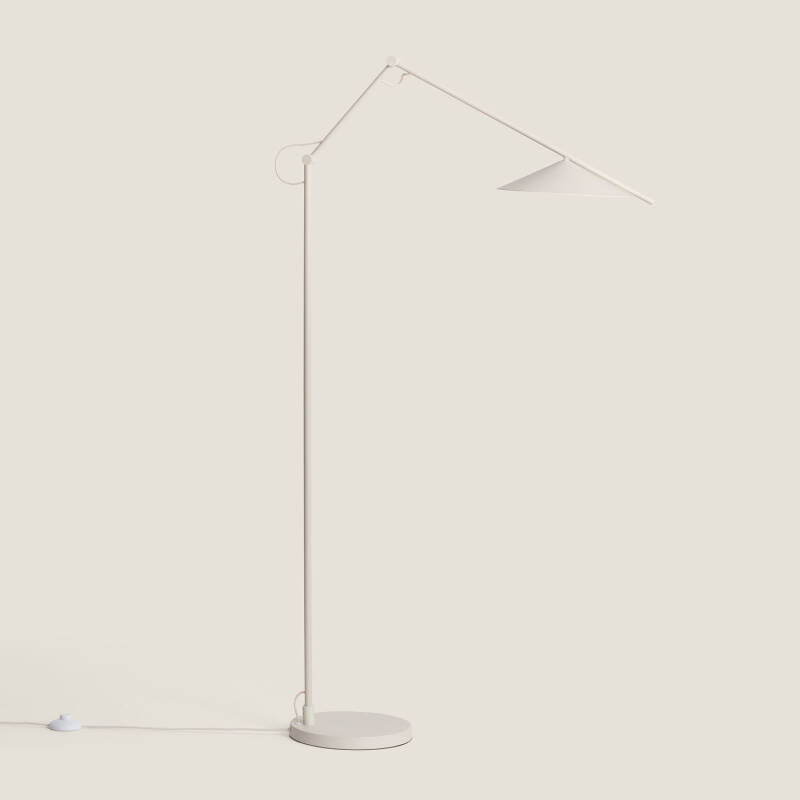 Eviano boogvormige LED staande lamp beige