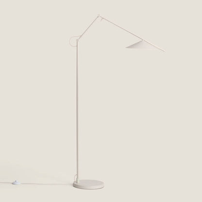 Eviano boogvormige LED staande lamp beige
