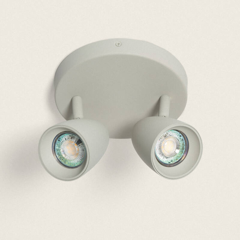 Adriano plafondlamp 2-spots steengrijs