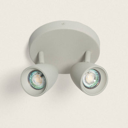Adriano plafondlamp 2-spots steengrijs