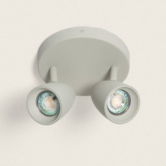 Adriano plafondlamp 2-spots steengrijs