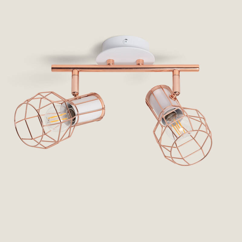 Ladano plafondlamp 2-spots koper