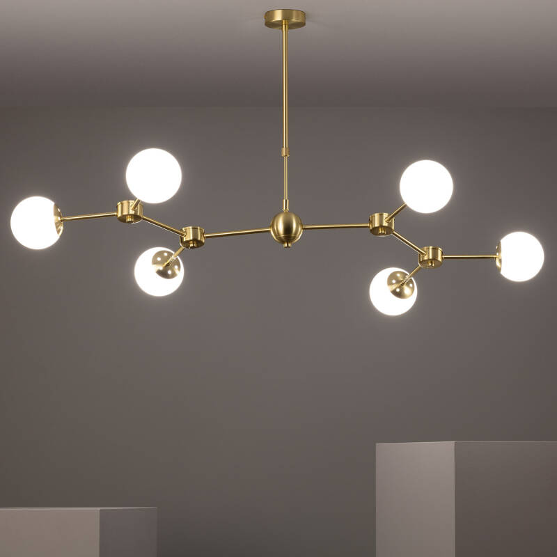 Lumexa Moonlano Plafondlamp Metaal en Glas 6x G9