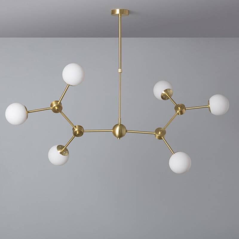 Lumexa Moonlano Plafondlamp Metaal en Glas 6x G9