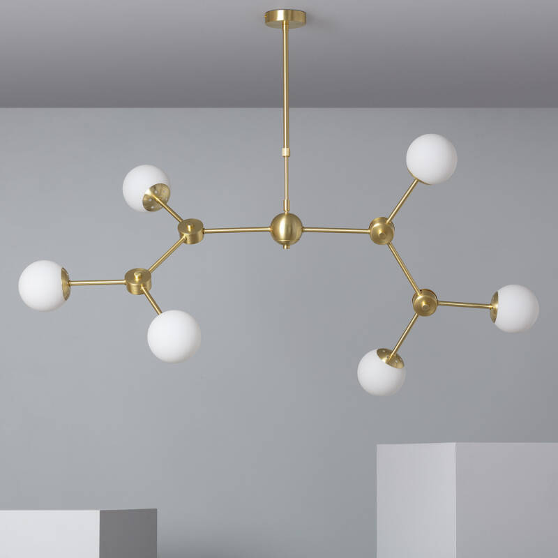 Lumexa Moonlano Plafondlamp Metaal en Glas 6x G9
