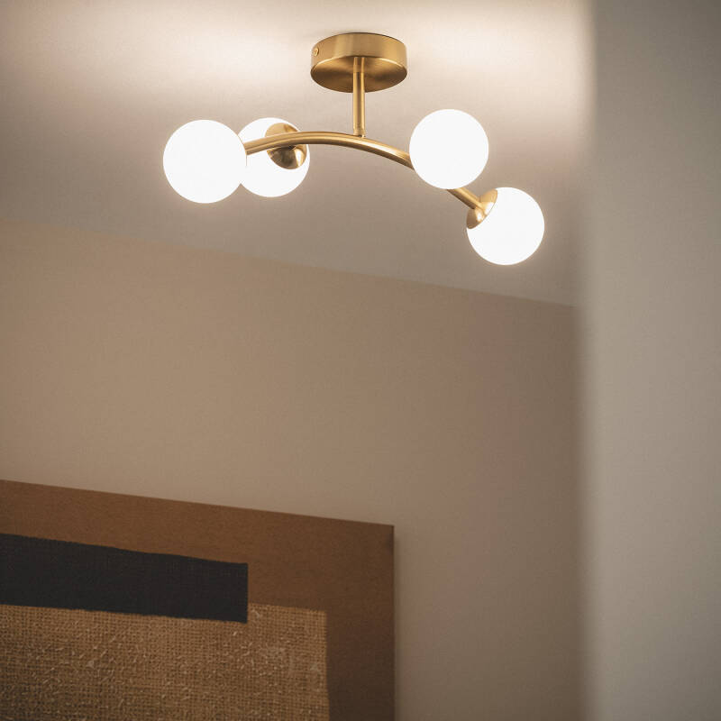 Lumexa Moonavo Plafondlamp Metaal en Glas 4x G9