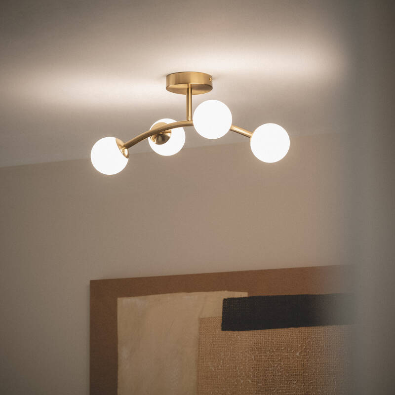 Lumexa Moonavo Plafondlamp Metaal en Glas 4x G9