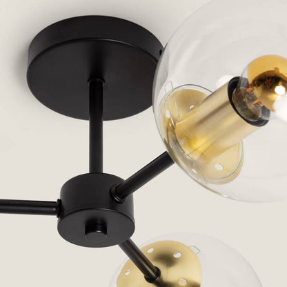 Lumexa Wassilaro Plafondlamp Metaal en Glas 3x E27