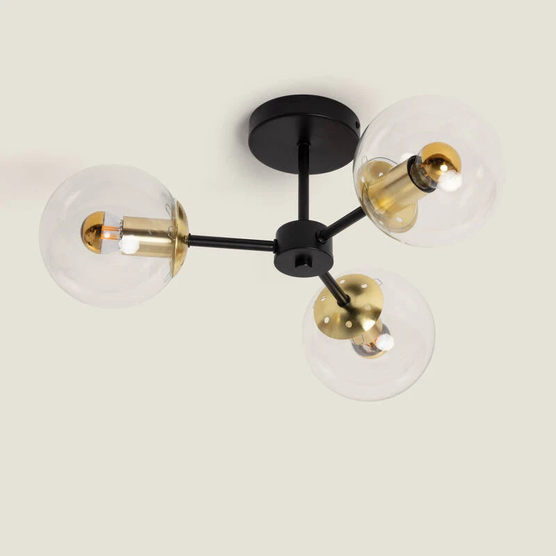Lumexa Wassilaro Plafondlamp Metaal en Glas 3x E27