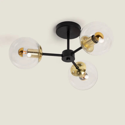 Lumexa Wassilaro Plafondlamp Metaal en Glas 3x E27