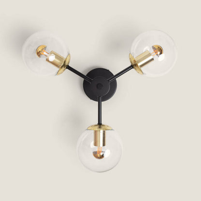 Lumexa Wassilaro Plafondlamp Metaal en Glas 3x E27