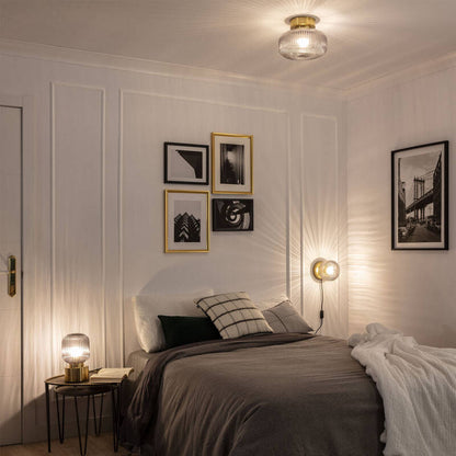 Lumexa Windsaro Plafondlamp Metaal en Glas Goud E27