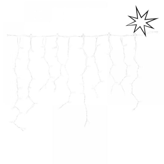 PS230 ijspegelverlichting | 2x0,8m | witte draad | 3000K WW & Fl WW
