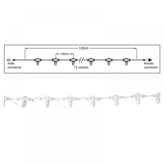 PS230 | hoofdkabel 120cm | 12 fitting