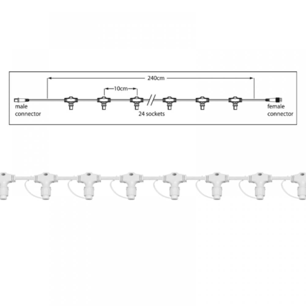 PS230 | hoofdkabel 240cm | 24 fitting