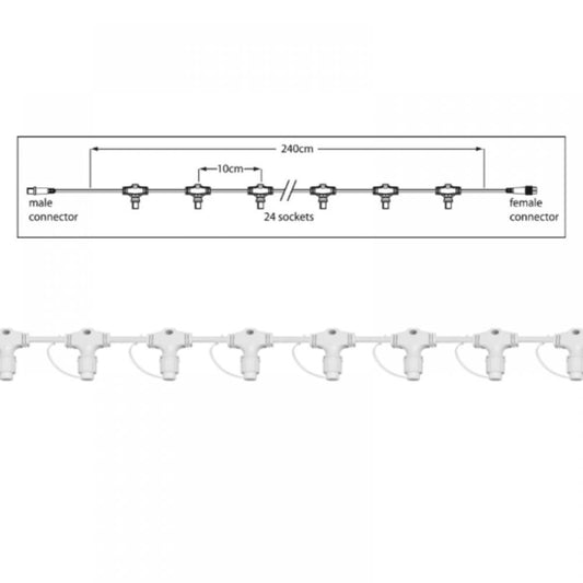 PS230 | hoofdkabel 240cm | 24 fitting