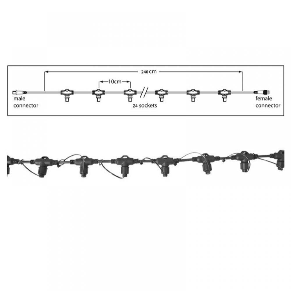 PS230 | hoofdkabel 240cm | 24 fitting