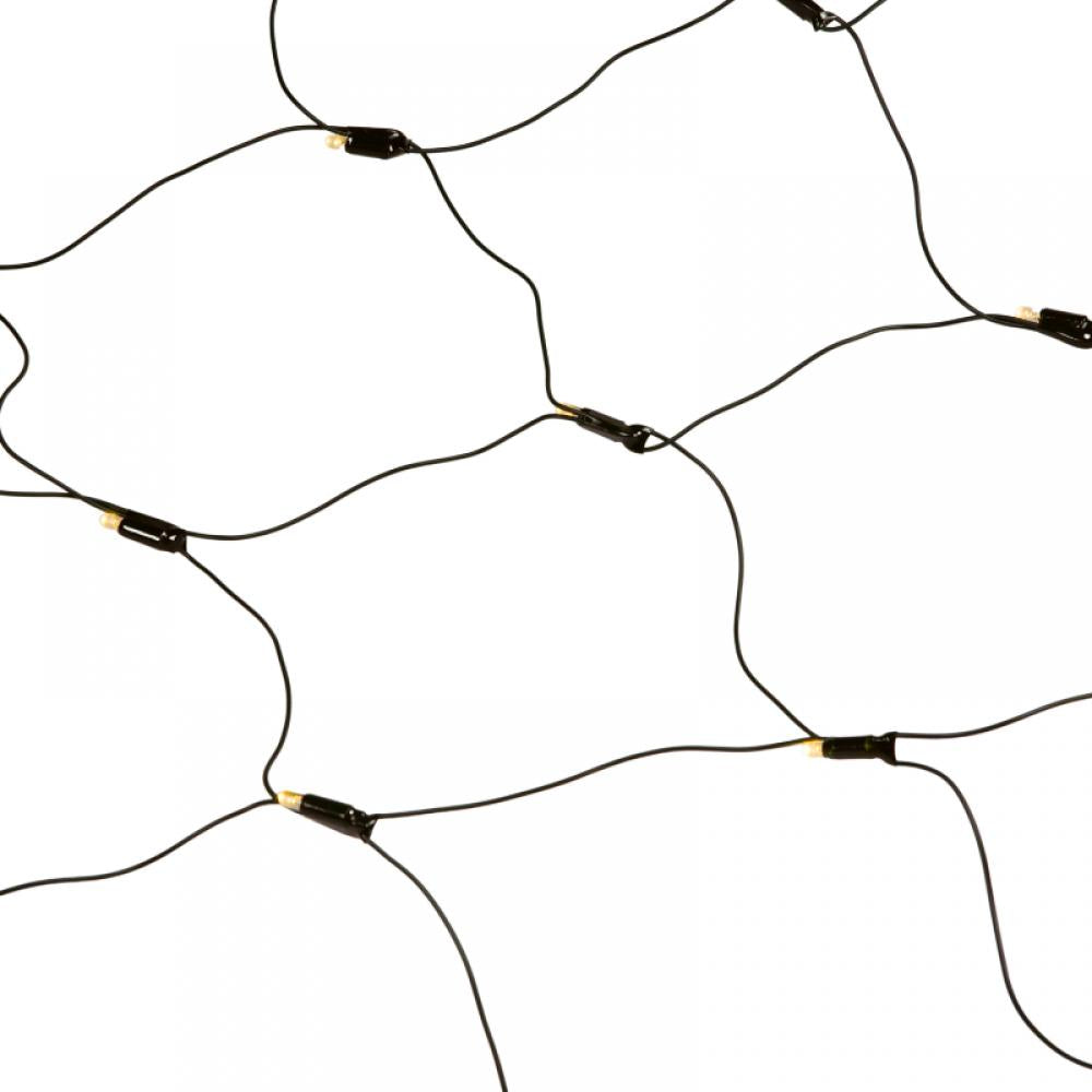 Netverlichting | 230V | 400x200cm | zwarte draad | 3000K WW