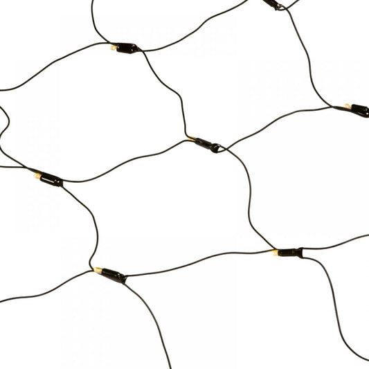 Netverlichting | 230V | 400x200cm | zwarte draad | 3000K WW