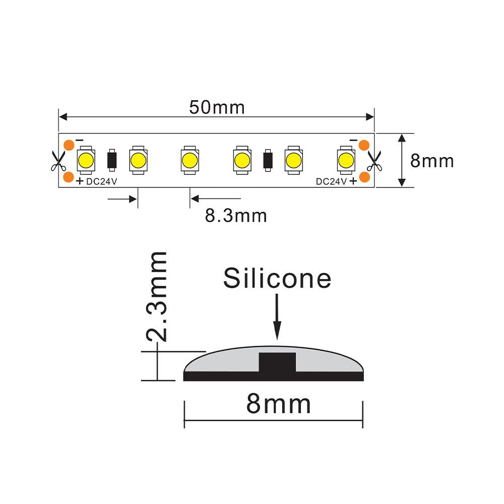 LED strip 24V | 120LED/m 3528 | 5m | IP52