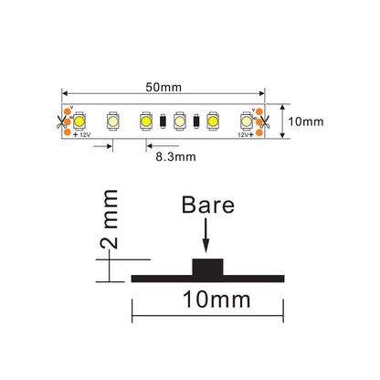 LED strip 12V | 120LED/m TW | 5m | IP20 | 2700-6000K