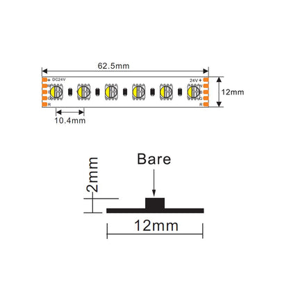 LED strip | 24V | 96LED/m 5050 | 5m | IP20 | RGBW 4in1