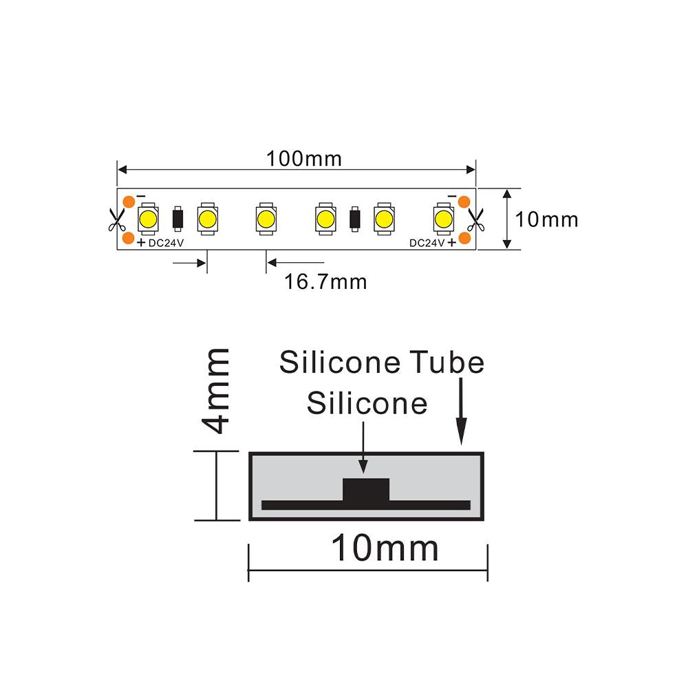 LED strip 24V | 60LED/m 3528 | 5m | IP67