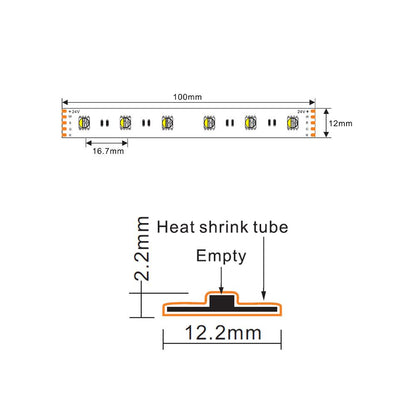 LED strip | 24V | 60LED/m 5050 | 5m | IP65 | RGBW 4in1