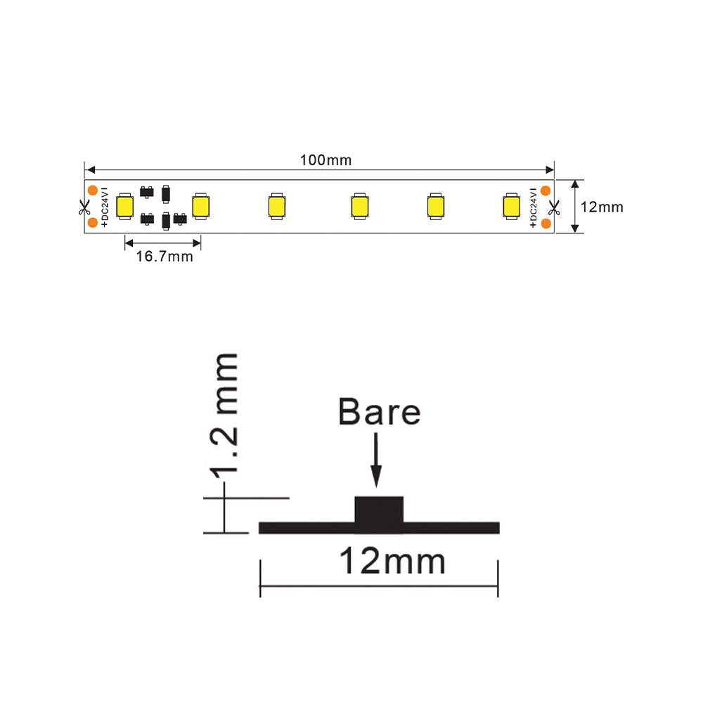 LED strip CC 60LED/m 2835 | 20m | IP20 | 3000K | CRI>90