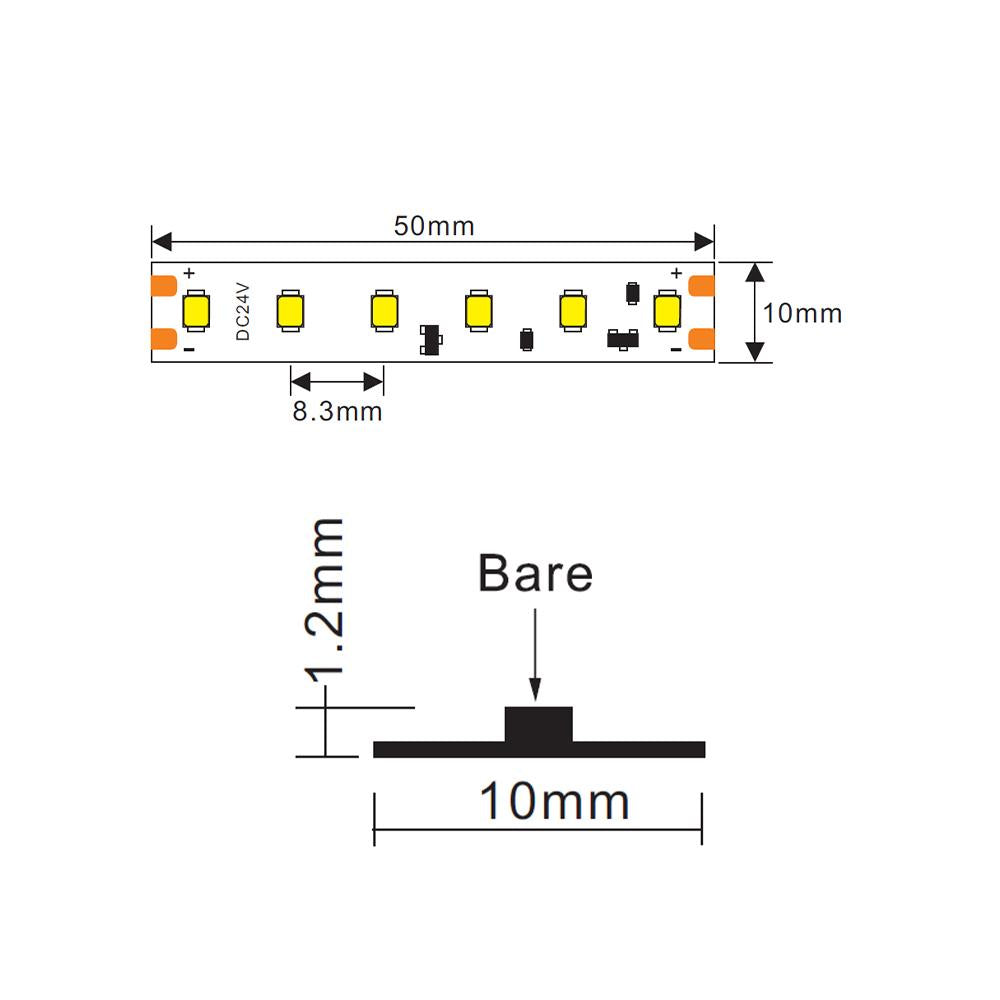 LED strip CC 120LED/m 2835 | 5m | IP20 | 2700K | CRI>90