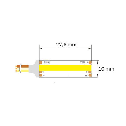 LED strip | COB 576LED/m | 15W/m | IP20 | TW 2200~6000K
