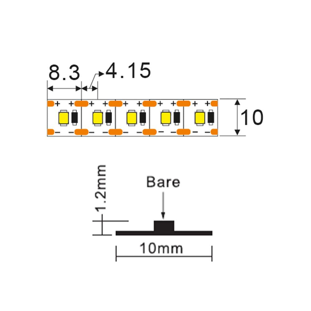 LED strip per 1 LED knipbaar 120LED/m 2835 | 5m | IP20