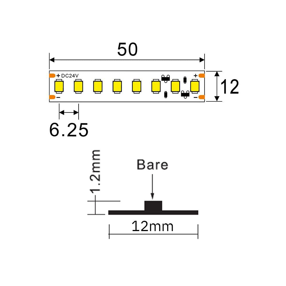 LED strip hoge eff. | 160LED/m 2835 | 5m | IP20
