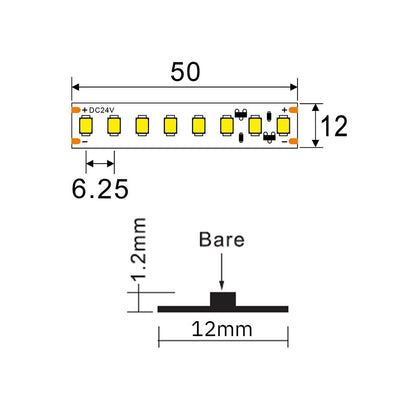 LED strip hoge eff. | 160LED/m 2835 | 5m | IP20