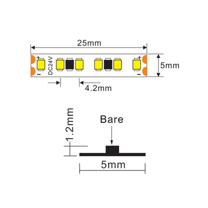 LED strip smal | 5mm | 240LED/m 2216 | 5m | IP20