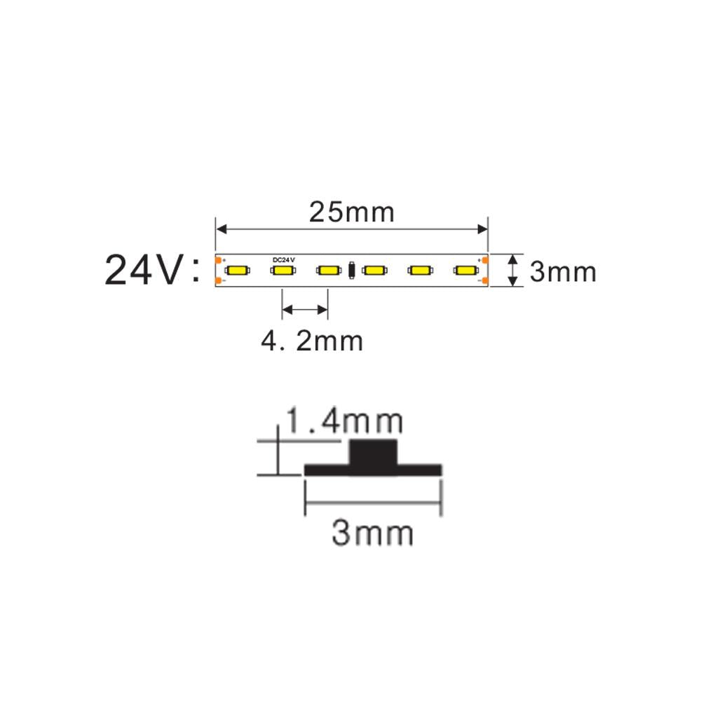 LED strip smal 3mm | 240LED/m 2010 | 5m | IP20