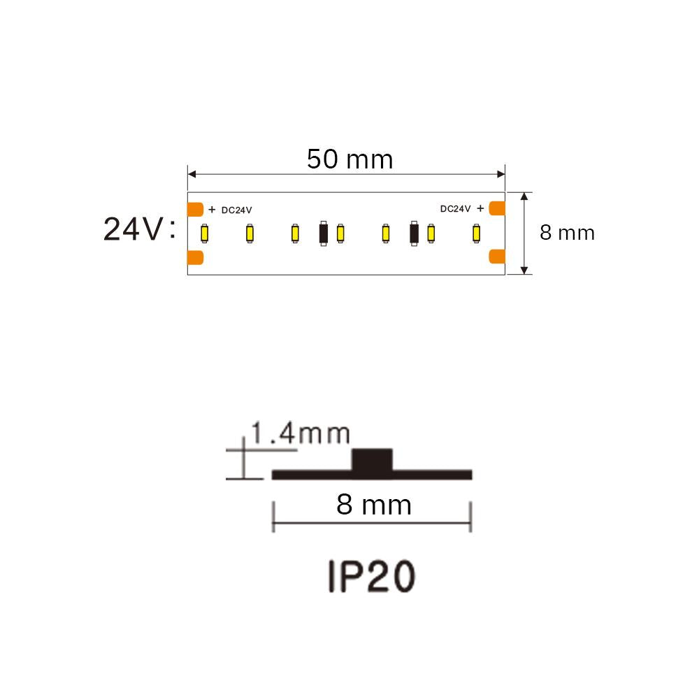 LED strip | 24V | 120LED/m 2010 | 5m | IP20