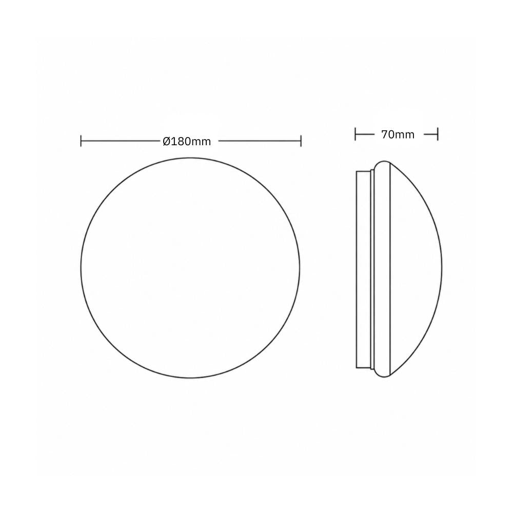 Plafondlamp | Ø180mm | 8 Watt | 3-CCT