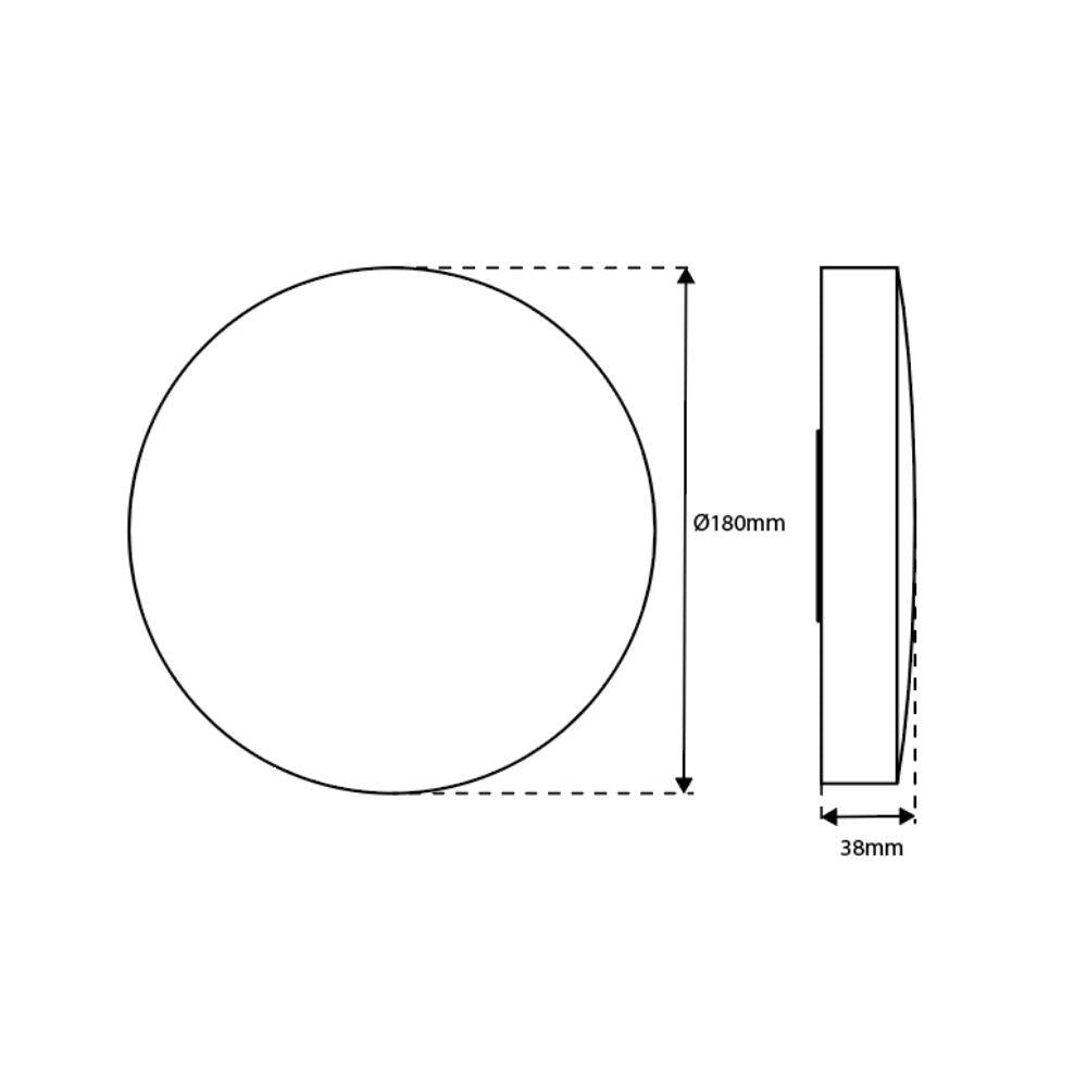 Plafondlamp | Ø180mm | 5/7W | 2700K/3000K4000K | PIR