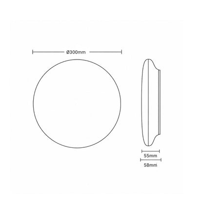 Plafondlamp Ø300mm | 18W | 3-CCT | dim