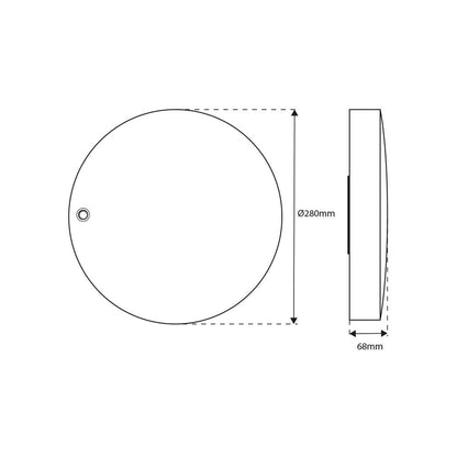Plafondlamp | Ø280mm | 10/15W | 3-CCT | PIR