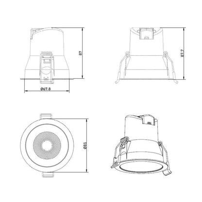 Spot | inbouw Ø68-73mm | 6W | dim