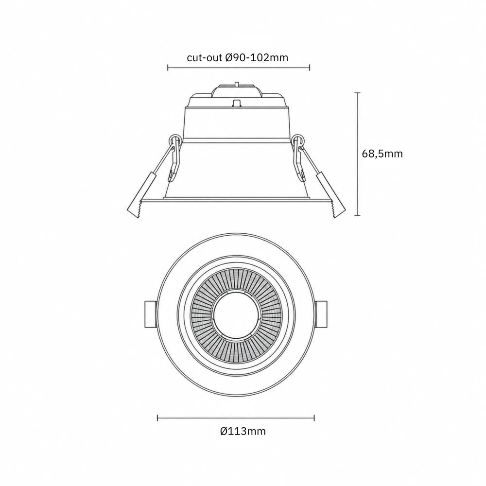Reflector downlight eco