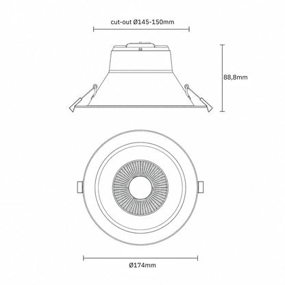 Reflector downlight eco