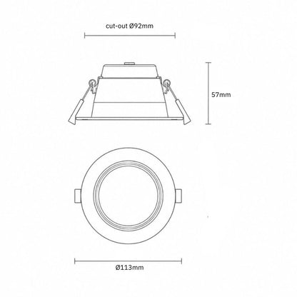 Downlight 3-CCT | inbouw Ø90-98mm | 7/10W