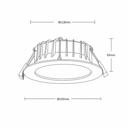Reflector downlight mat | Ø145mm