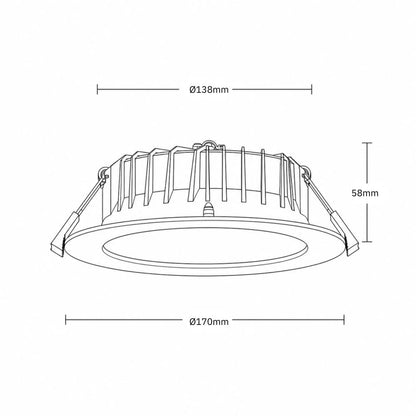 Reflector downlight mat | Ø170mm