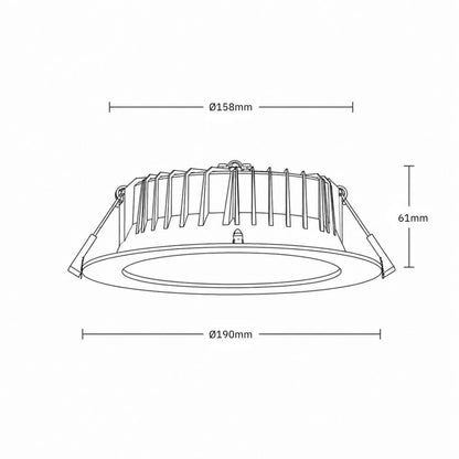 Reflector downlight mat | Ø190mm